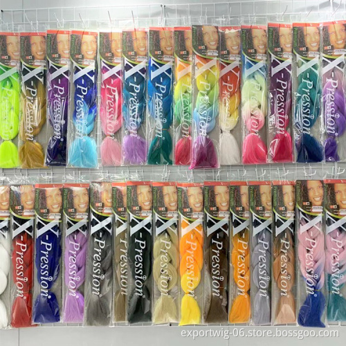 Wholesale Jumbo Ombre Braiding Hair Extensions For Box Braids African Yaki Hair Attachment 64inches 165g Synthetic Fiber Braid